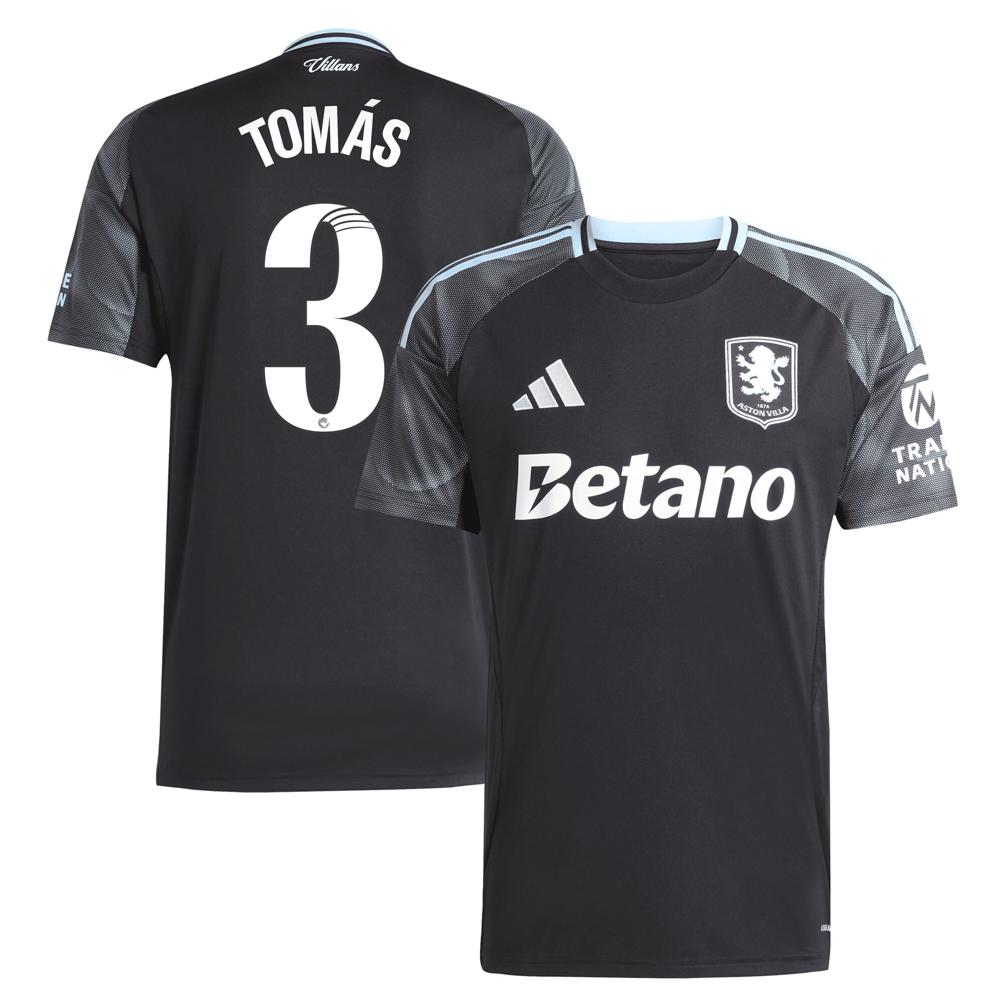 Aston Villa aston villa adidas wsl away shirt 2025-26 with tomás 3 printing Kits - Official Football Shirts & Training Gear