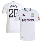 Aston Villa aston villa wsl adidas away authentic shirt 2024-25 with hanson 20 printing Kits - Official Football Shirts & Training Gear