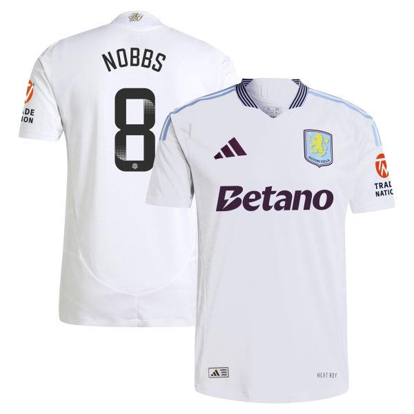 Aston Villa aston villa wsl adidas away authentic shirt 2024-25 with nobbs 8 printing Kits - Official Football Shirts & Training Gear