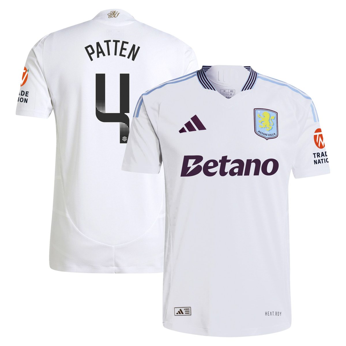 Aston Villa aston villa wsl adidas away authentic shirt 2024-25 with patten 4 printing Kits - Official Football Shirts & Training Gear