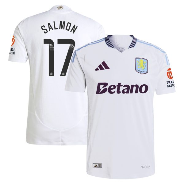 Aston Villa aston villa wsl adidas away authentic shirt 2024-25 with salmon 17 printing Kits - Official Football Shirts & Training Gear
