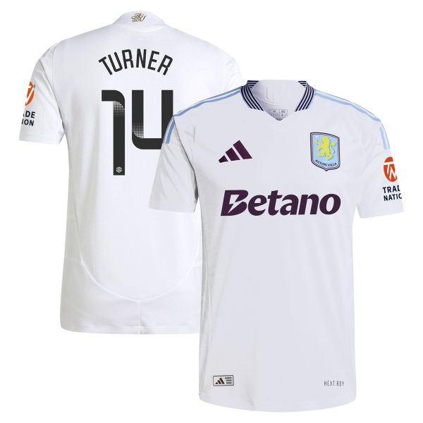 Aston Villa aston villa wsl adidas away authentic shirt 2024-25 with turner 14 printing Kits - Official Football Shirts & Training Gear