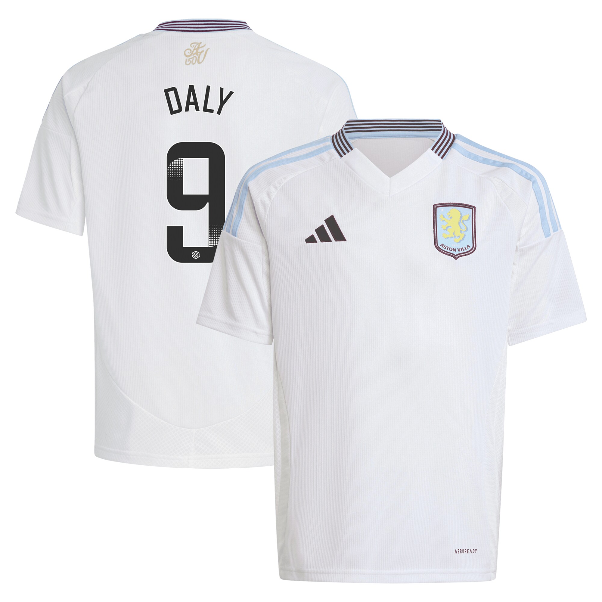 Aston Villa aston villa wsl adidas away shirt 2024-25 – kids with daly 9 printing Kits - Official Football Shirts & Training Gear