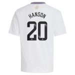Aston Villa aston villa wsl adidas away shirt 2024-25 – kids with hanson 20 printing Kits - Official Football Shirts & Training Gear