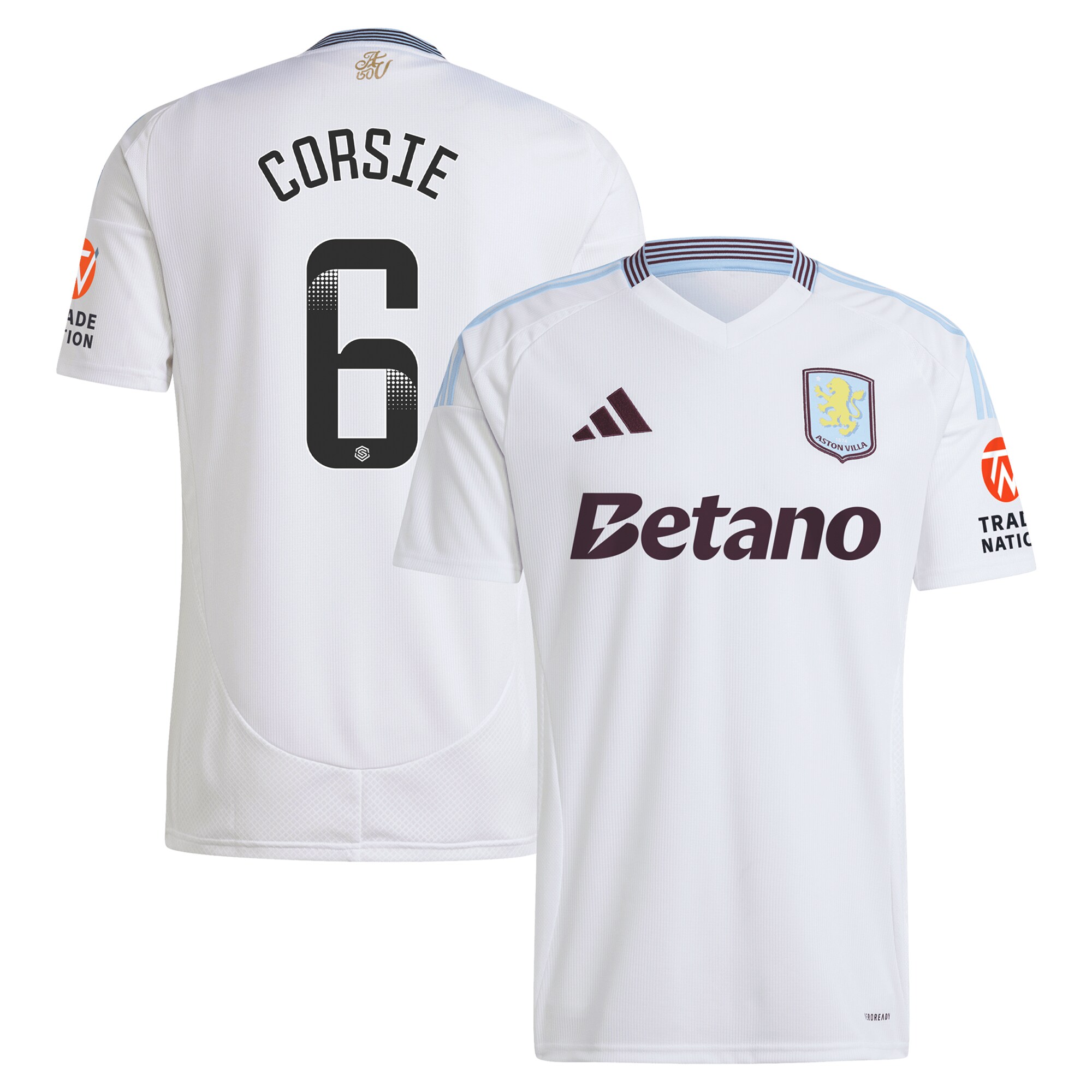 Aston Villa aston villa wsl adidas away shirt 2024-25 with corsie 6 printing Kits - Official Football Shirts & Training Gear