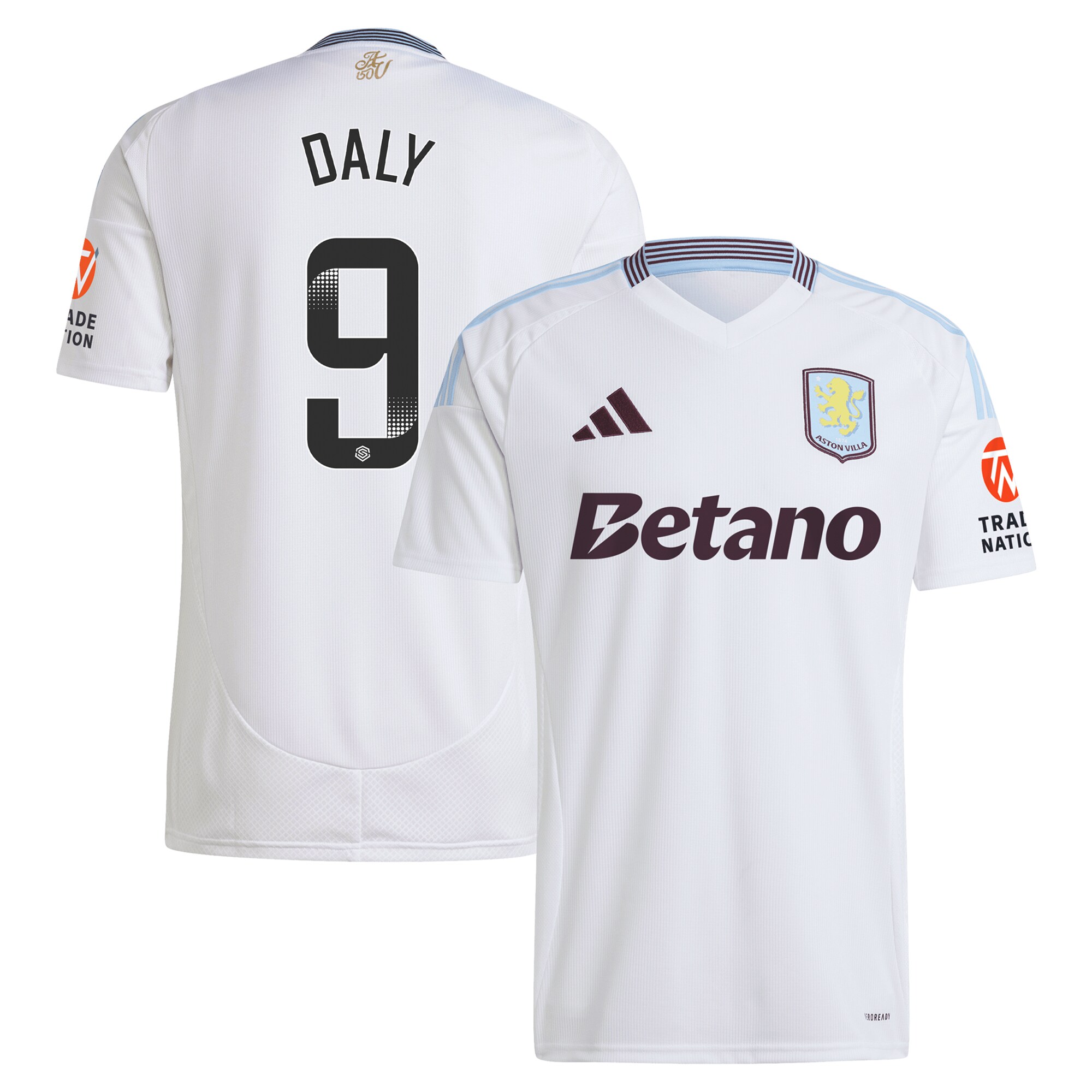 Aston Villa aston villa wsl adidas away shirt 2024-25 with daly 9 printing Kits - Official Football Shirts & Training Gear
