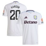 Aston Villa aston villa wsl adidas away shirt 2024-25 with hanson 20 printing Kits - Official Football Shirts & Training Gear