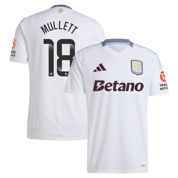 Aston Villa aston villa wsl adidas away shirt 2024-25 with mullett 18 printing Kits - Official Football Shirts & Training Gear