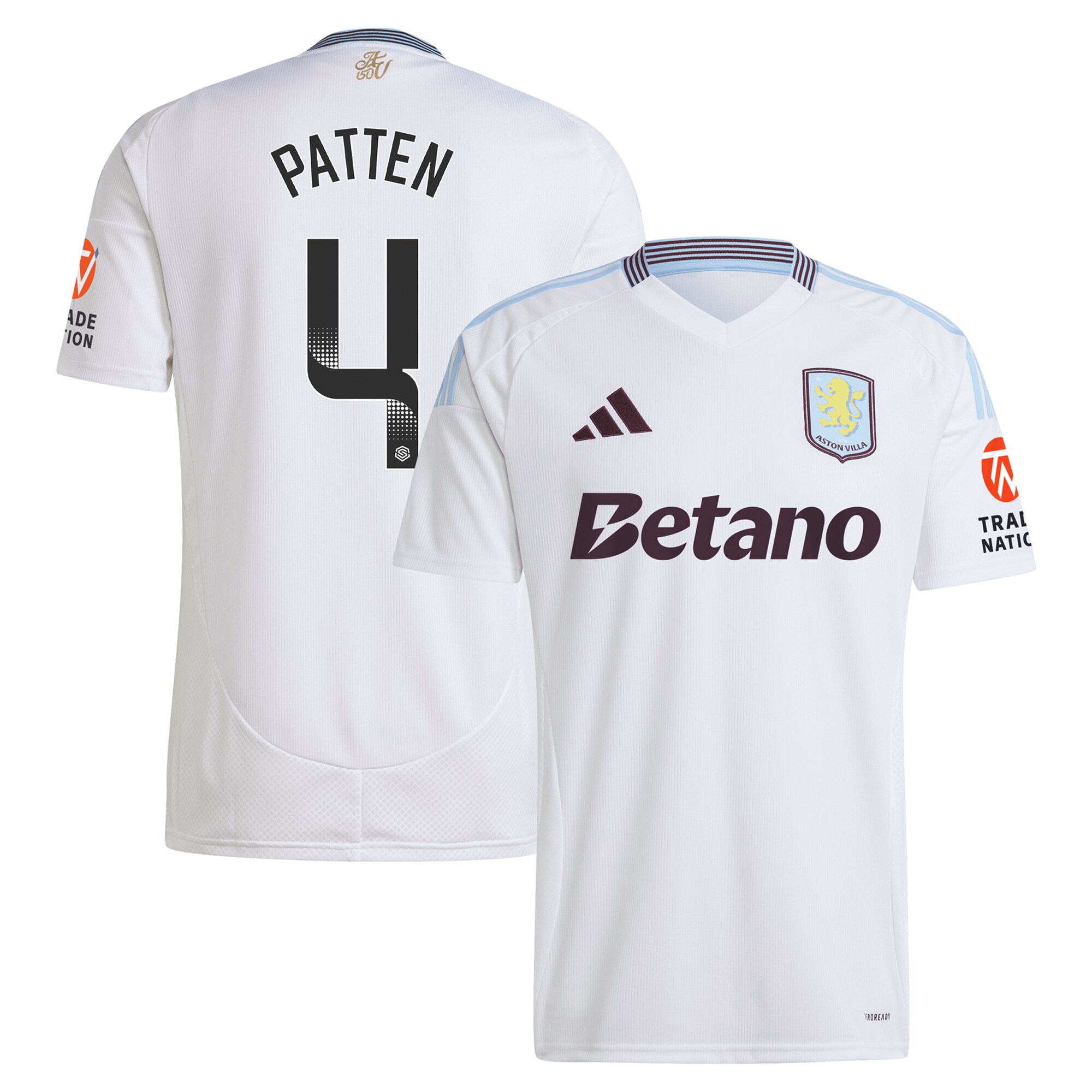 Aston Villa aston villa wsl adidas away shirt 2024-25 with patten 4 printing Kits - Official Football Shirts & Training Gear