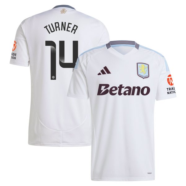 Aston Villa aston villa wsl adidas away shirt 2024-25 with turner 14 printing Kits - Official Football Shirts & Training Gear