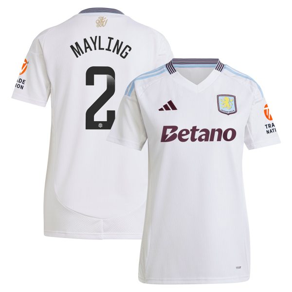 Aston Villa aston villa wsl adidas away shirt 2024-25 – womens with mayling 2 printing Kits - Official Football Shirts & Training Gear