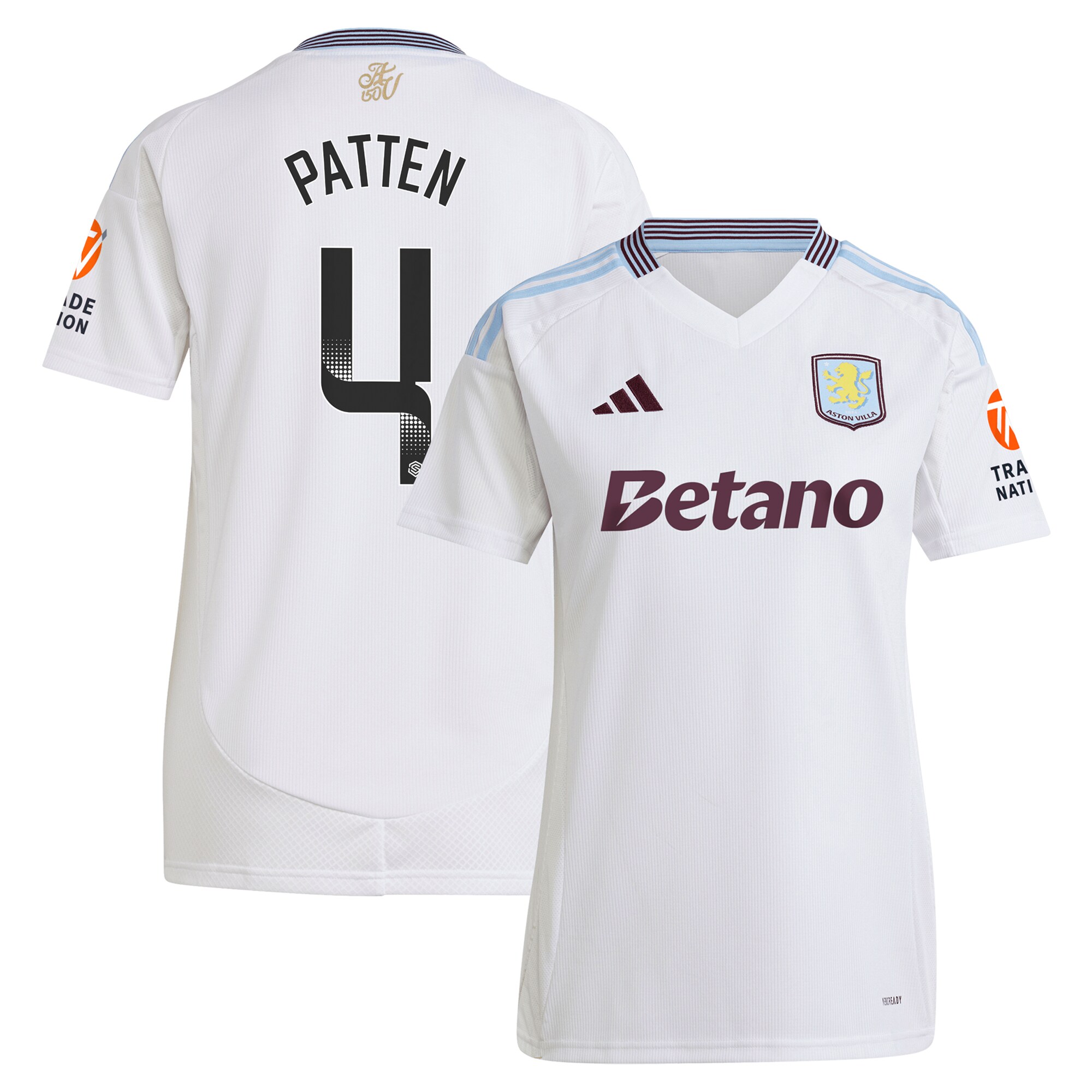 Aston Villa aston villa wsl adidas away shirt 2024-25 – womens with patten 4 printing Kits - Official Football Shirts & Training Gear