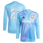 Aston Villa aston villa wsl adidas goalkeeper shirt 2024-25 – long sleeve with leat 21 printing – 202030996 Kits - Official Football Shirts & Training Gear
