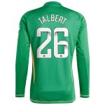 Aston Villa aston villa wsl adidas goalkeeper shirt 2024-25 – long sleeve with talbert 26 printing 202849399 Kits - Official Football Shirts & Training Gear
