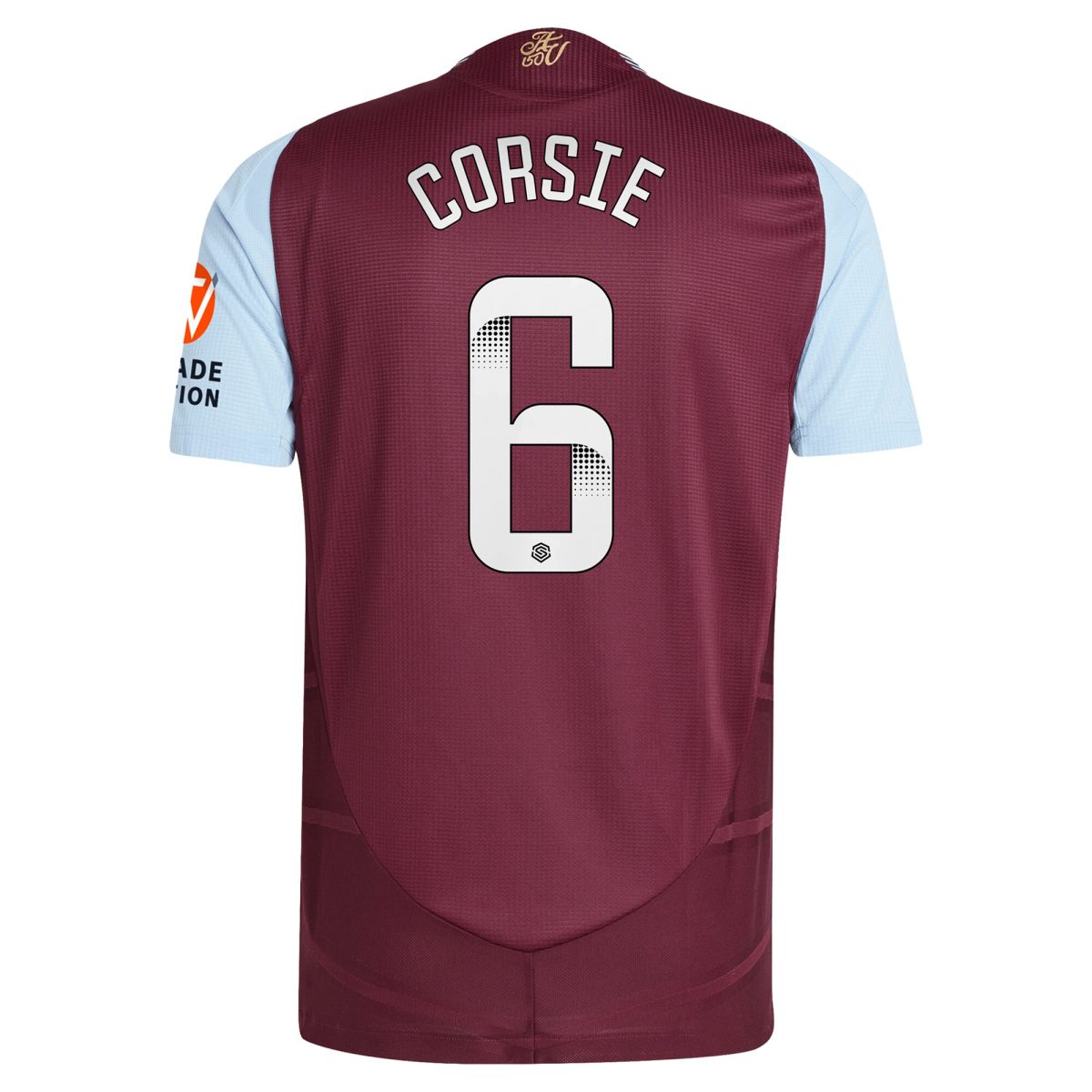 Aston Villa aston villa wsl adidas home authentic shirt 2024-25 with corsie 6 printing Kits - Official Football Shirts & Training Gear