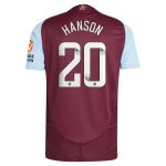 Aston Villa aston villa wsl adidas home authentic shirt 2024-25 with hanson 20 printing Kits - Official Football Shirts & Training Gear