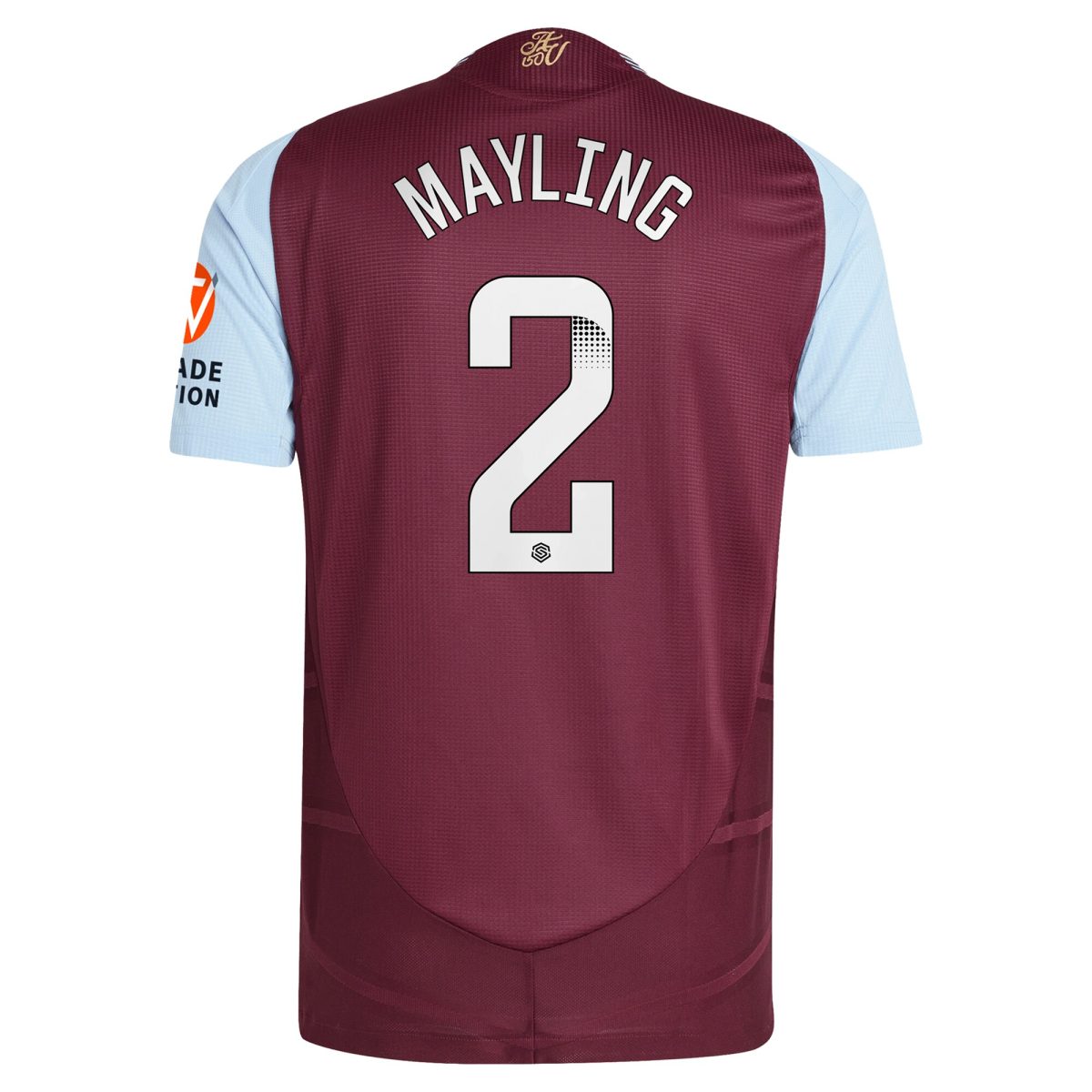 Aston Villa aston villa wsl adidas home authentic shirt 2024-25 with mayling 2 printing Kits - Official Football Shirts & Training Gear