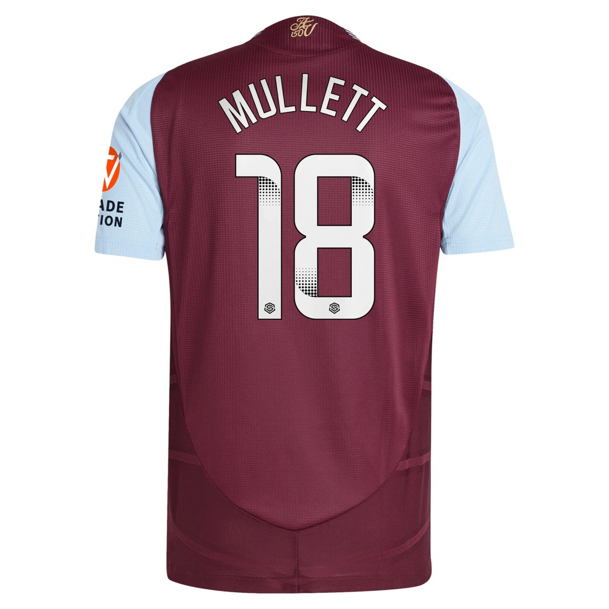 Aston Villa aston villa wsl adidas home authentic shirt 2024-25 with mullett 18 printing Kits - Official Football Shirts & Training Gear