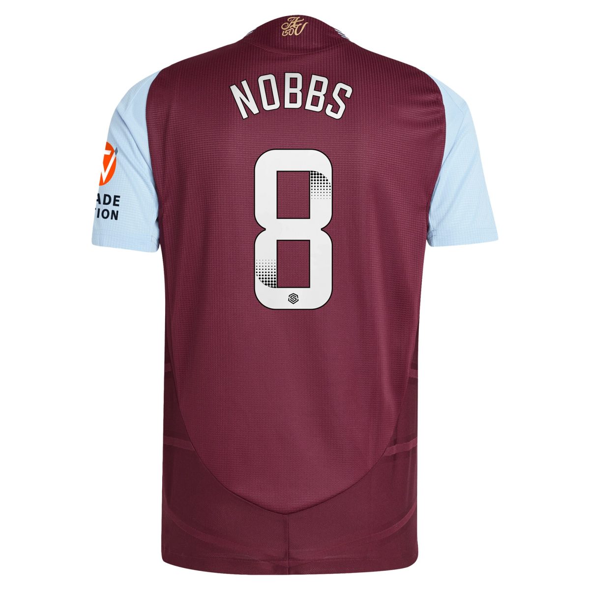 Aston Villa aston villa wsl adidas home authentic shirt 2024-25 with nobbs 8 printing Kits - Official Football Shirts & Training Gear