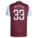 Aston Villa aston villa wsl adidas home authentic shirt 2024-25 with pacheco 33 printing Kits - Official Football Shirts & Training Gear
