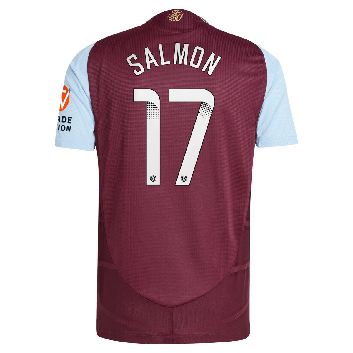 Aston Villa aston villa wsl adidas home authentic shirt 2024-25 with salmon 17 printing Kits - Official Football Shirts & Training Gear