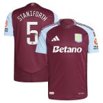 Aston Villa aston villa wsl adidas home authentic shirt 2024-25 with staniforth 5 printing Kits - Official Football Shirts & Training Gear