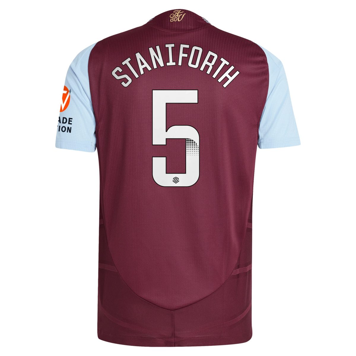 Aston Villa aston villa wsl adidas home authentic shirt 2024-25 with staniforth 5 printing Kits - Official Football Shirts & Training Gear