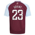 Aston Villa aston villa wsl adidas home shirt 2024-25 – kids with grant 23 printing Kits - Official Football Shirts & Training Gear