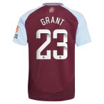 Aston Villa aston villa wsl adidas home shirt 2024-25 with grant 23 printing Kits - Official Football Shirts & Training Gear
