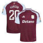 Aston Villa aston villa wsl adidas home shirt 2024-25 with hanson 20 printing Kits - Official Football Shirts & Training Gear