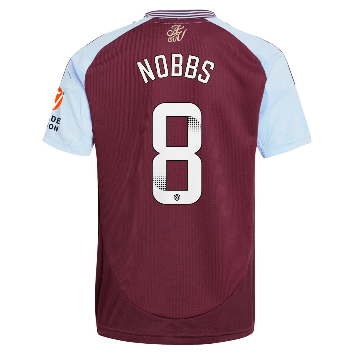 Aston Villa aston villa wsl adidas home shirt 2024-25 with nobbs 8 printing Kits - Official Football Shirts & Training Gear