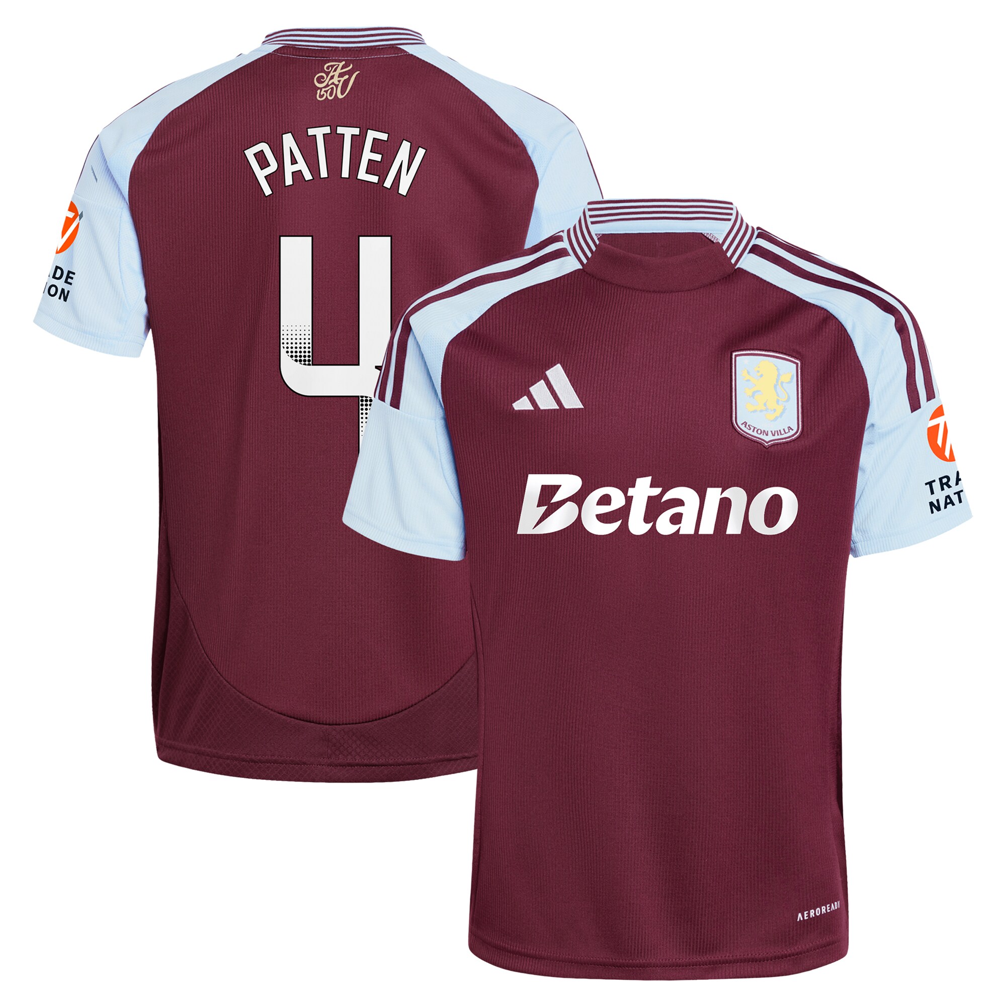 Aston Villa aston villa wsl adidas home shirt 2024-25 with patten 4 printing Kits - Official Football Shirts & Training Gear