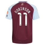 Aston Villa aston villa wsl adidas home shirt 2024-25 with robinson 11 printing Kits - Official Football Shirts & Training Gear