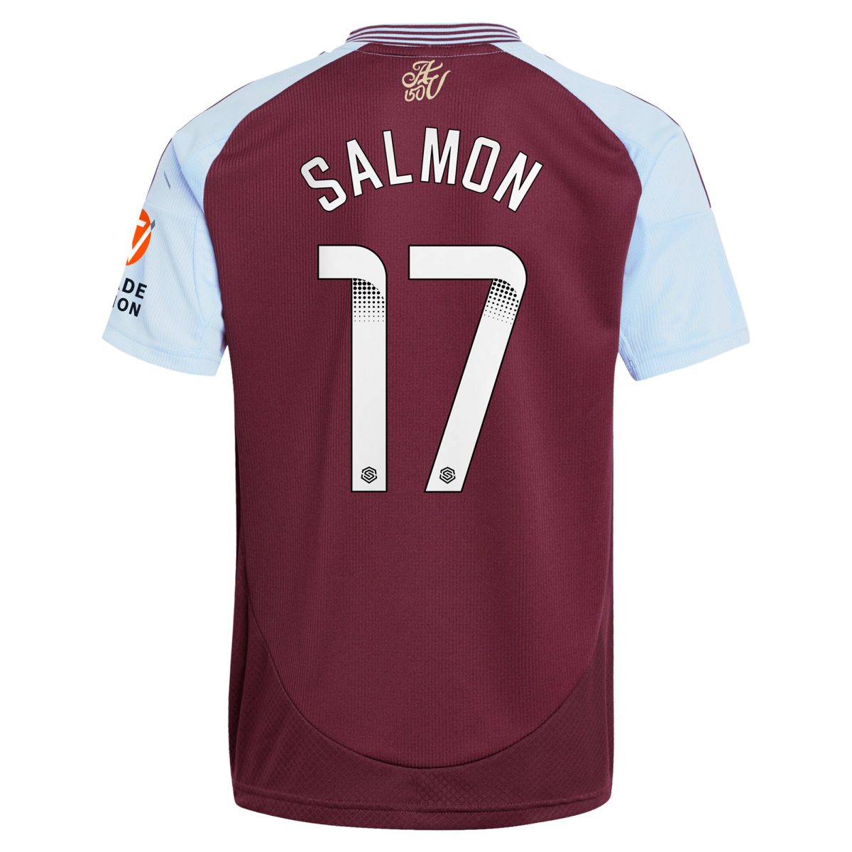 Aston Villa aston villa wsl adidas home shirt 2024-25 with salmon 17 printing Kits - Official Football Shirts & Training Gear