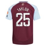 Aston Villa aston villa wsl adidas home shirt 2024-25 with taylor 25 printing Kits - Official Football Shirts & Training Gear