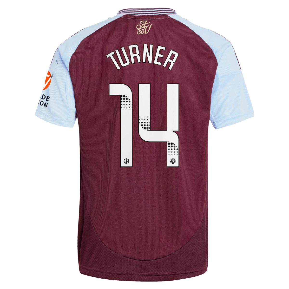 Aston Villa aston villa wsl adidas home shirt 2024-25 with turner 14 printing Kits - Official Football Shirts & Training Gear