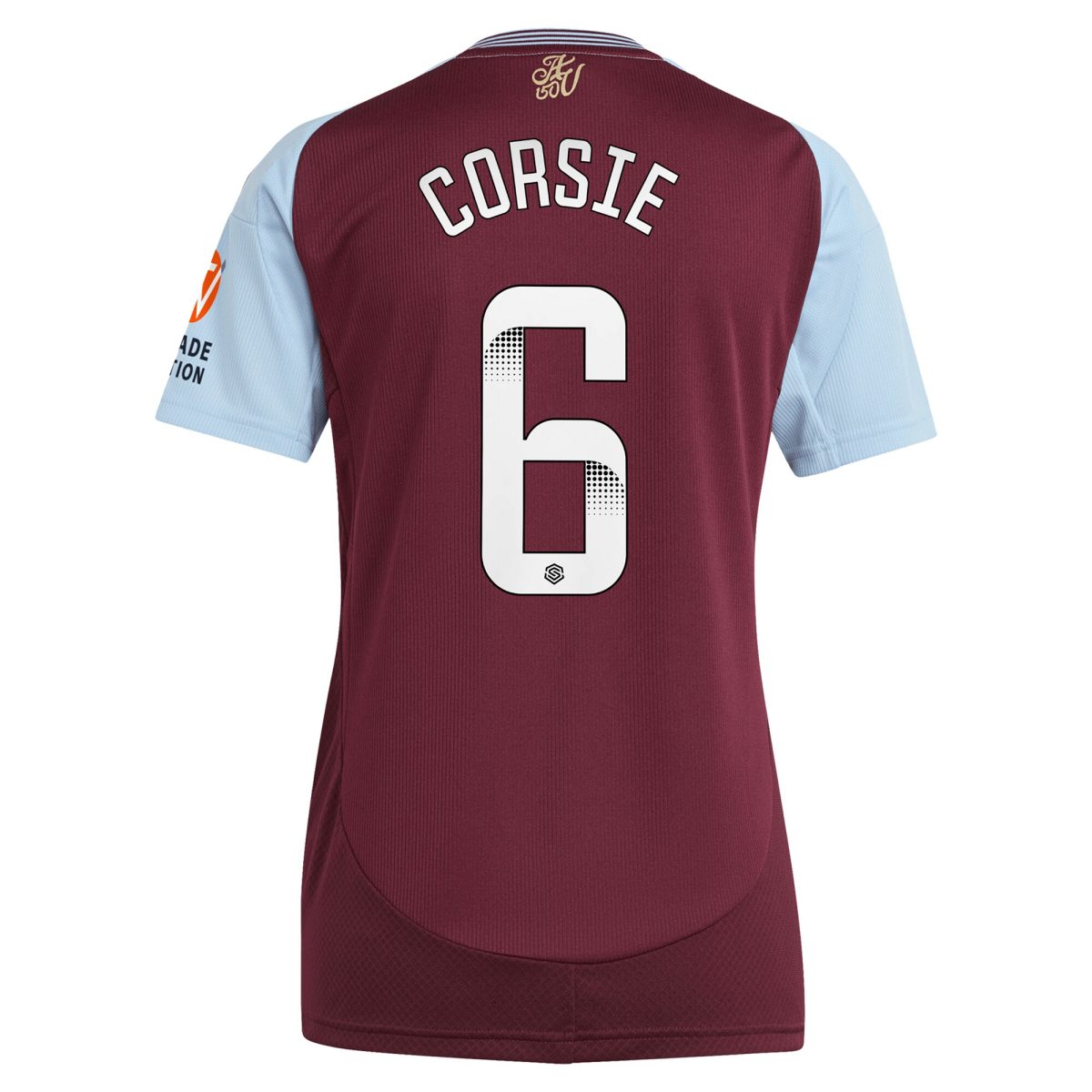 Aston Villa aston villa wsl adidas home shirt 2024-25 – womens with corsie 6 printing Kits - Official Football Shirts & Training Gear