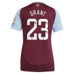 Aston Villa aston villa wsl adidas home shirt 2024-25 – womens with grant 23 printing Kits - Official Football Shirts & Training Gear