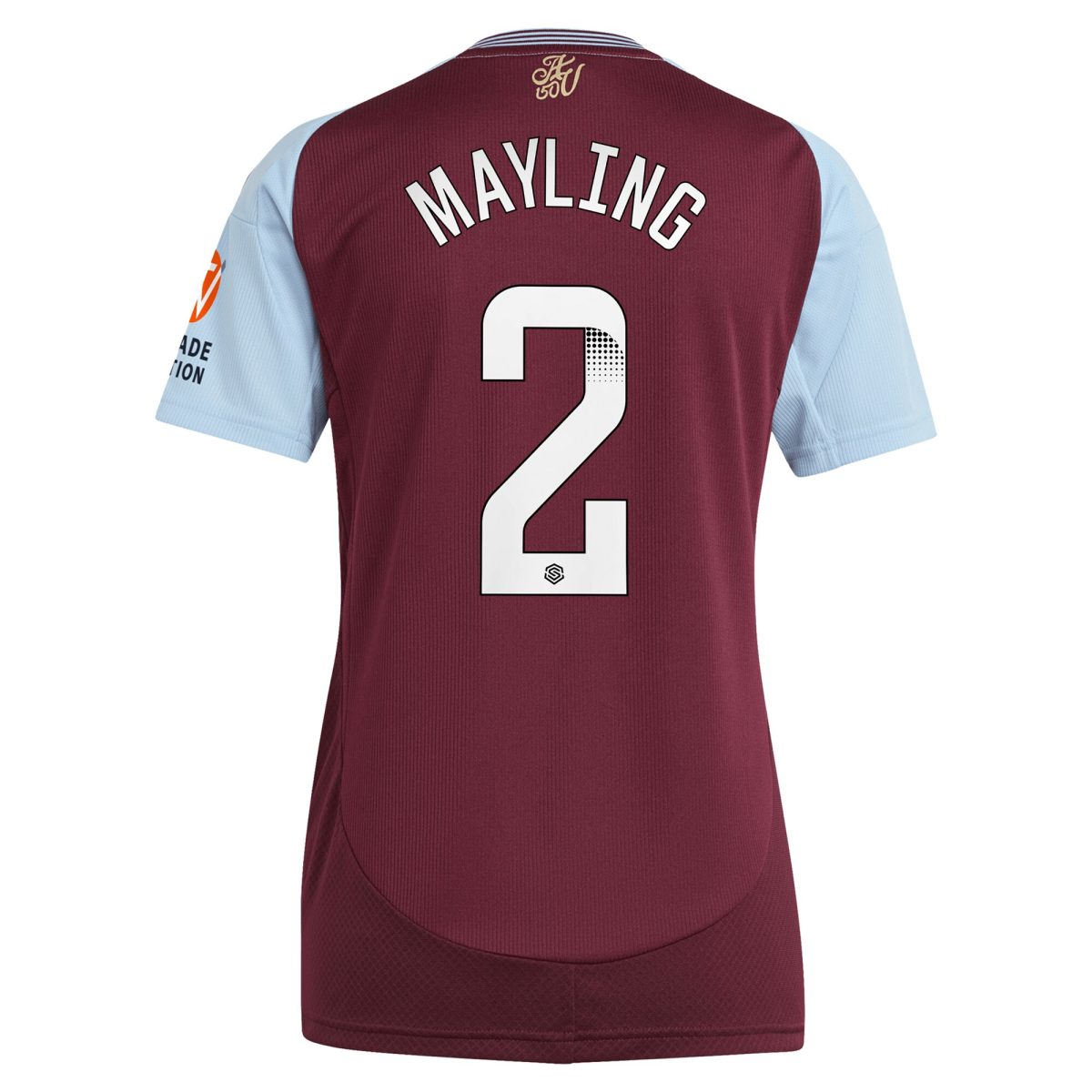 Aston Villa aston villa wsl adidas home shirt 2024-25 – womens with mayling 2 printing Kits - Official Football Shirts & Training Gear