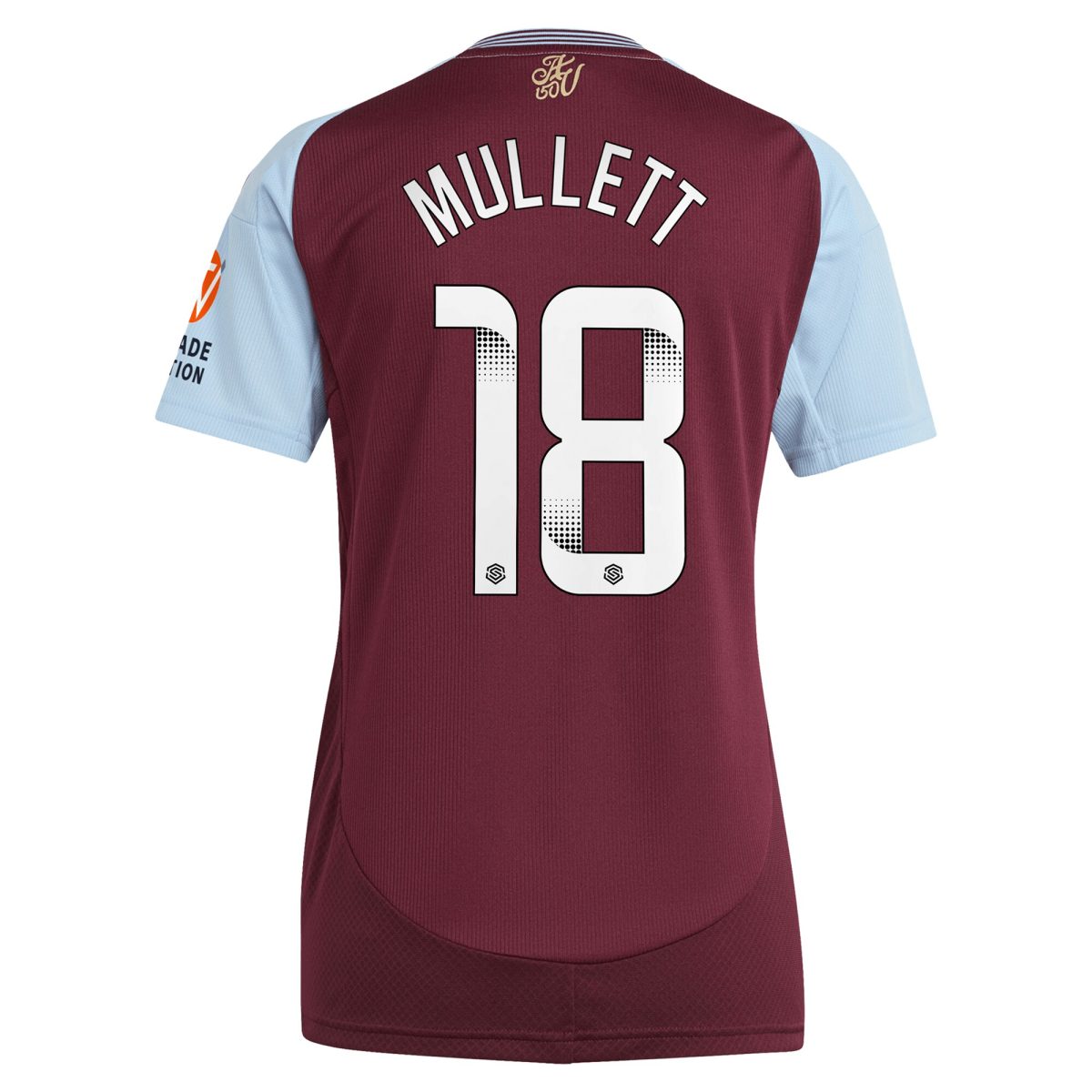 Aston Villa aston villa wsl adidas home shirt 2024-25 – womens with mullett 18 printing Kits - Official Football Shirts & Training Gear