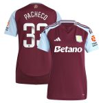 Aston Villa aston villa wsl adidas home shirt 2024-25 – womens with pacheco 33 printing Kits - Official Football Shirts & Training Gear