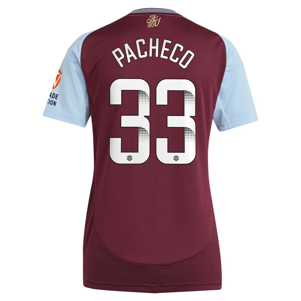 Aston Villa aston villa wsl adidas home shirt 2024-25 – womens with pacheco 33 printing Kits - Official Football Shirts & Training Gear