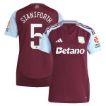 Aston Villa aston villa wsl adidas home shirt 2024-25 – womens with staniforth 5 printing Kits - Official Football Shirts & Training Gear