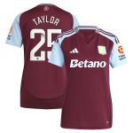 Aston Villa aston villa wsl adidas home shirt 2024-25 – womens with taylor 25 printing Kits - Official Football Shirts & Training Gear