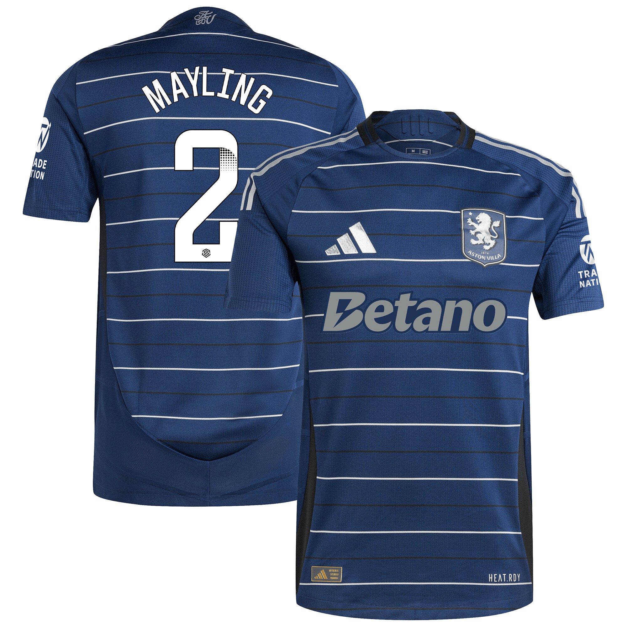 Aston Villa aston villa wsl adidas third authentic shirt 2024-25 with mayling 2 printing Kits - Official Football Shirts & Training Gear