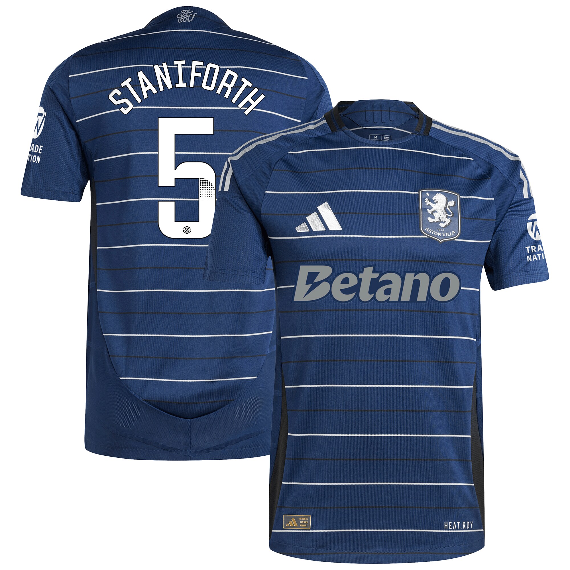 Aston Villa aston villa wsl adidas third authentic shirt 2024-25 with staniforth 5 printing Kits - Official Football Shirts & Training Gear