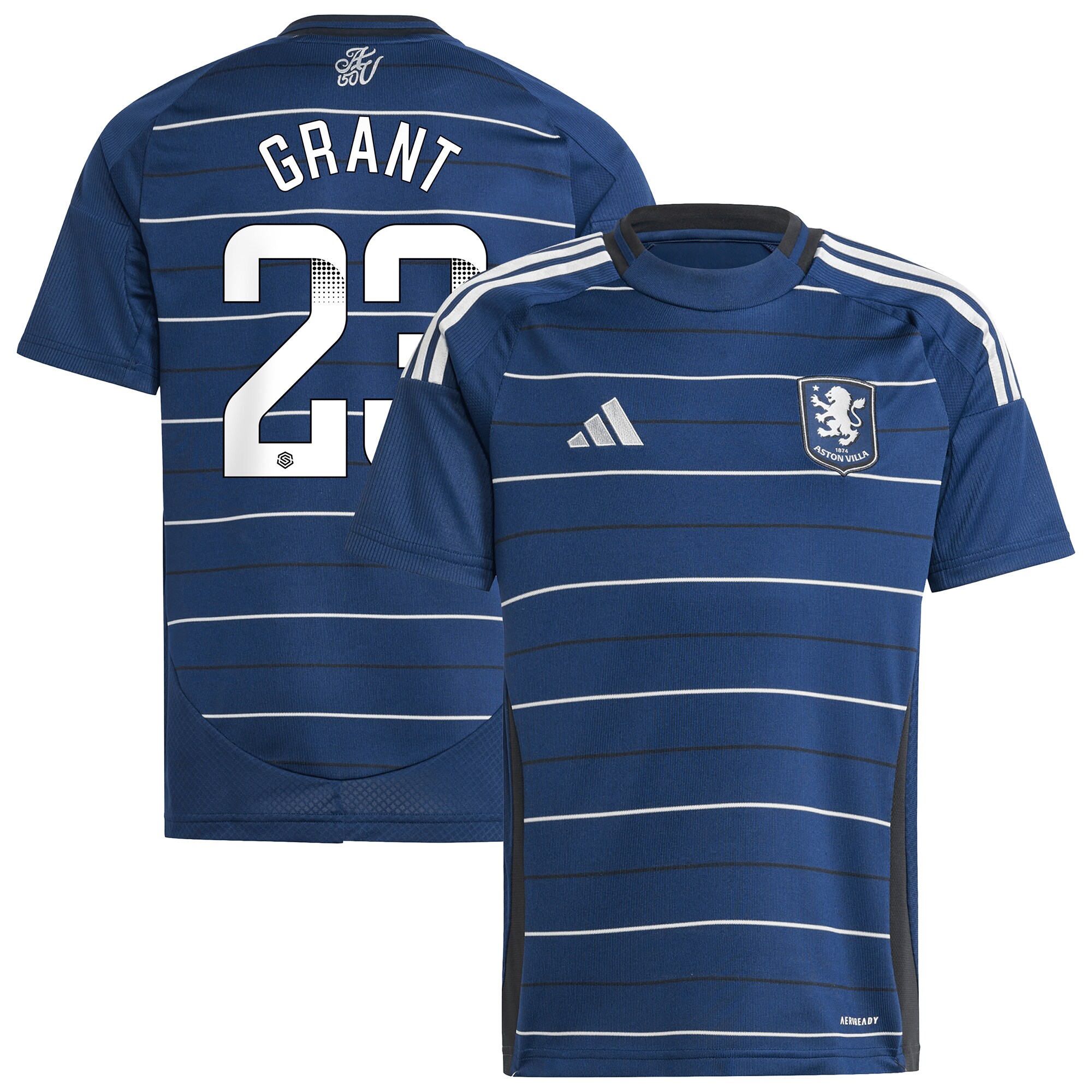 Aston Villa aston villa wsl adidas third shirt 2024-25 – kids with grant 23 printing Kits - Official Football Shirts & Training Gear