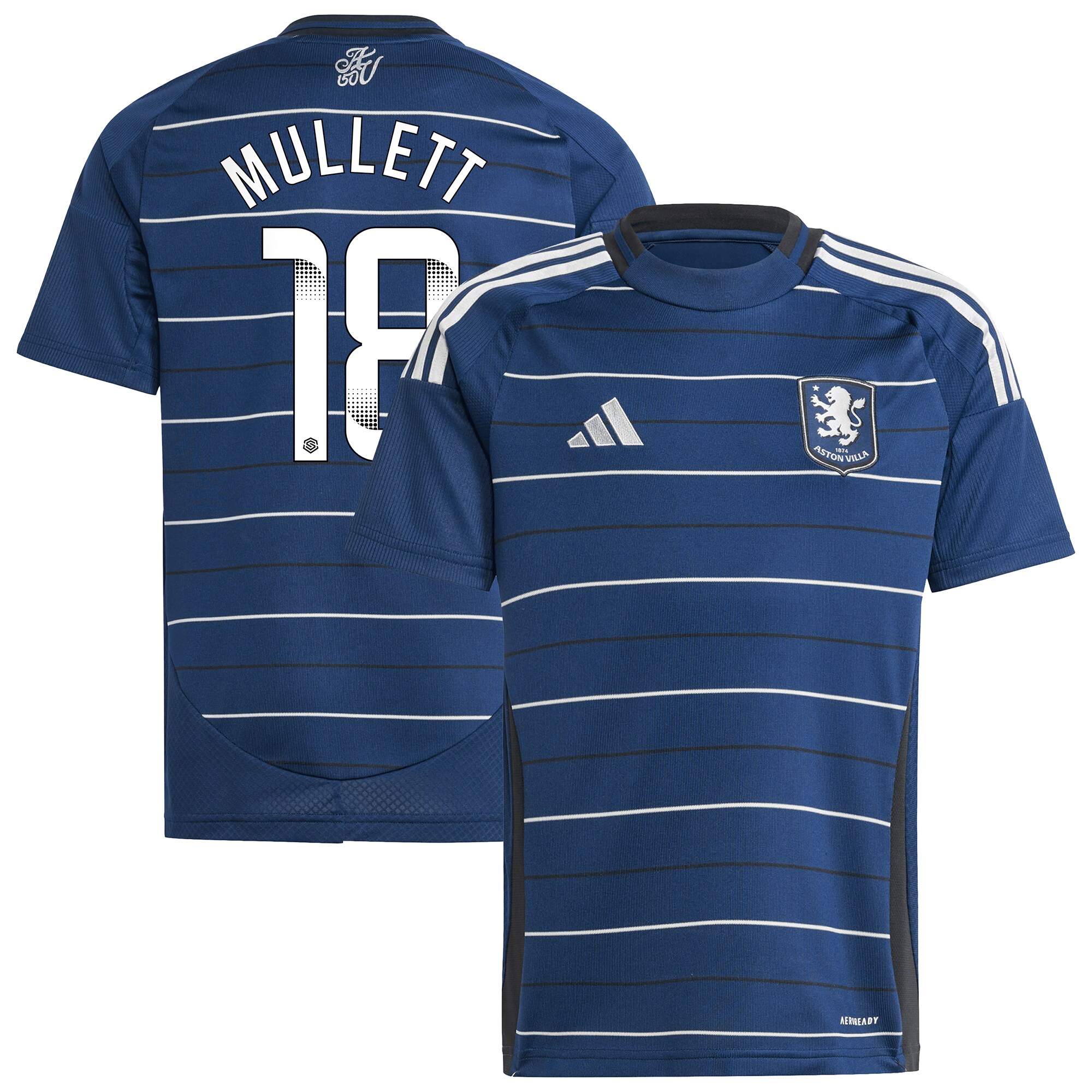 Aston Villa aston villa wsl adidas third shirt 2024-25 – kids with mullett 18 printing Kits - Official Football Shirts & Training Gear