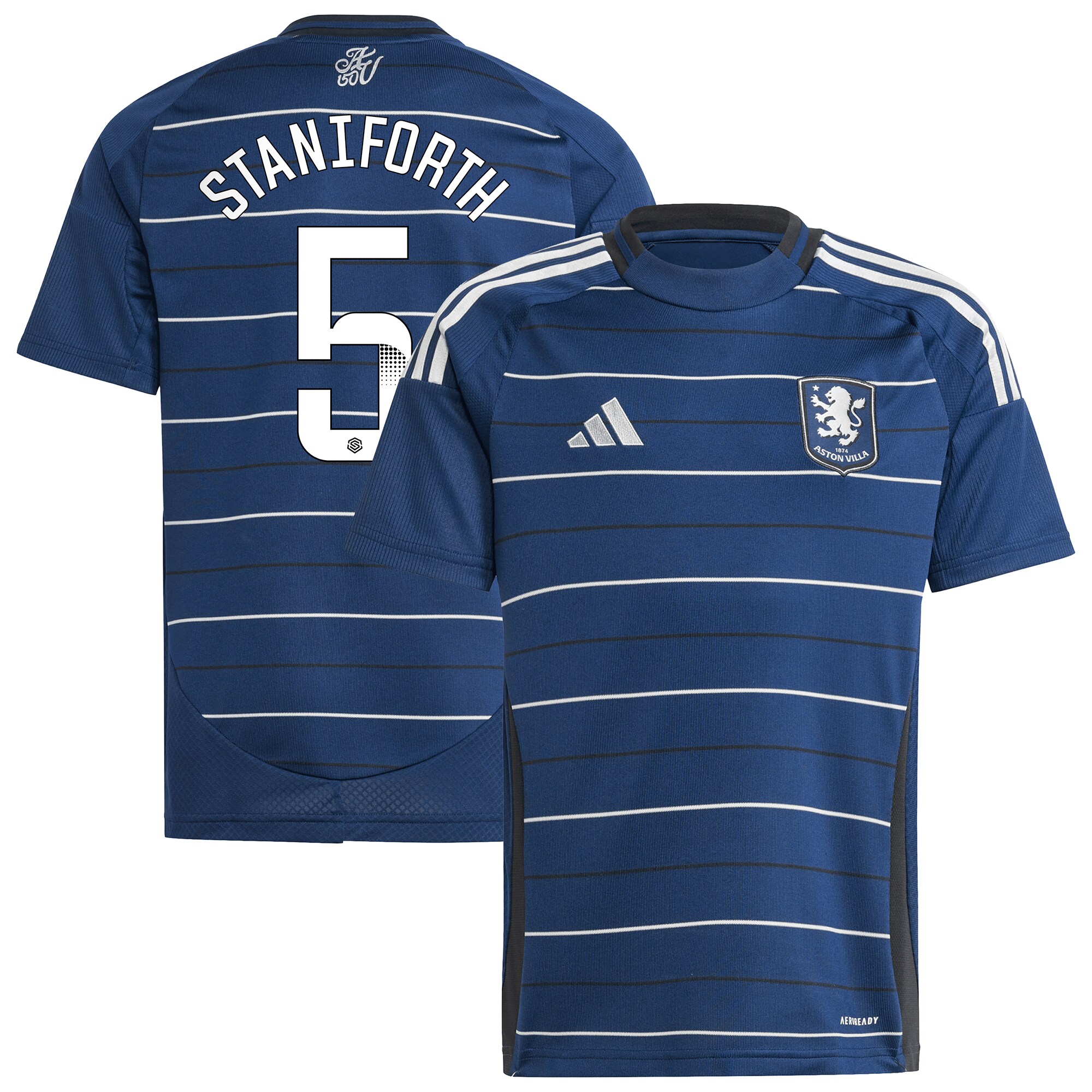 Aston Villa aston villa wsl adidas third shirt 2024-25 – kids with staniforth 5 printing Kits - Official Football Shirts & Training Gear