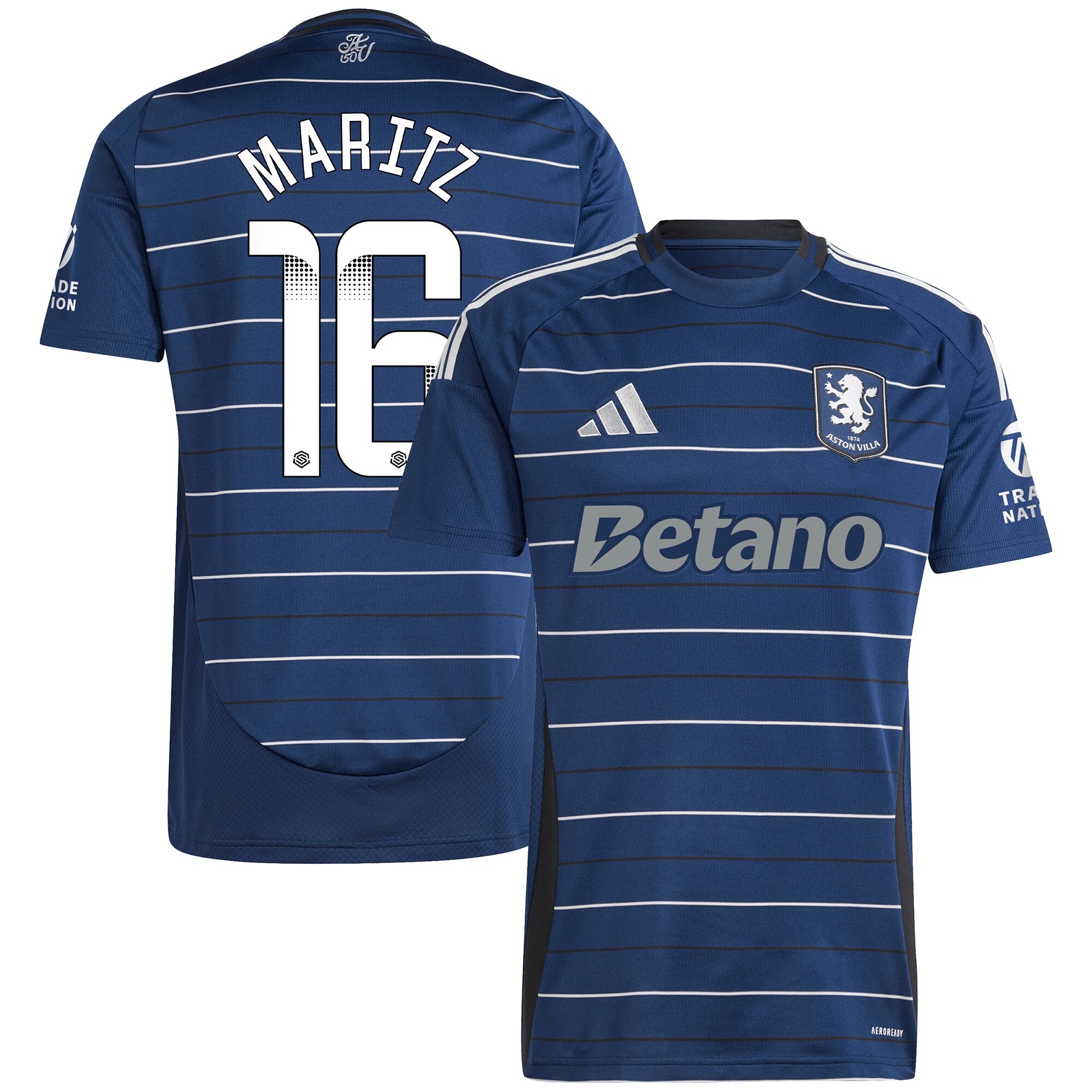 Aston Villa aston villa wsl adidas third shirt 2024-25 with maritz 16 printing Kits - Official Football Shirts & Training Gear